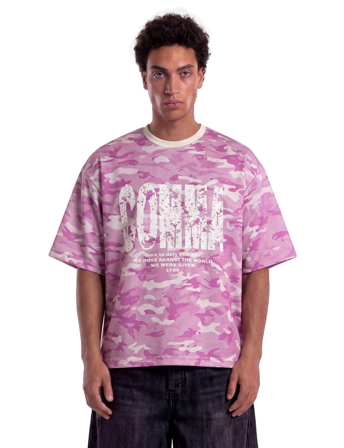 CAMO T-SHIRT ROSE