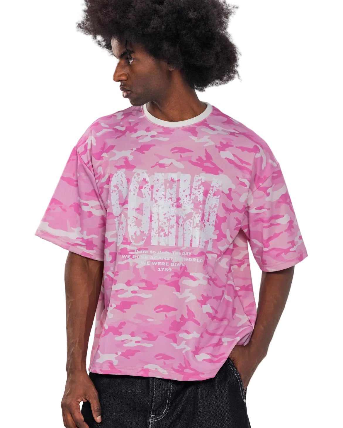 CAMO T-SHIRT ROSE