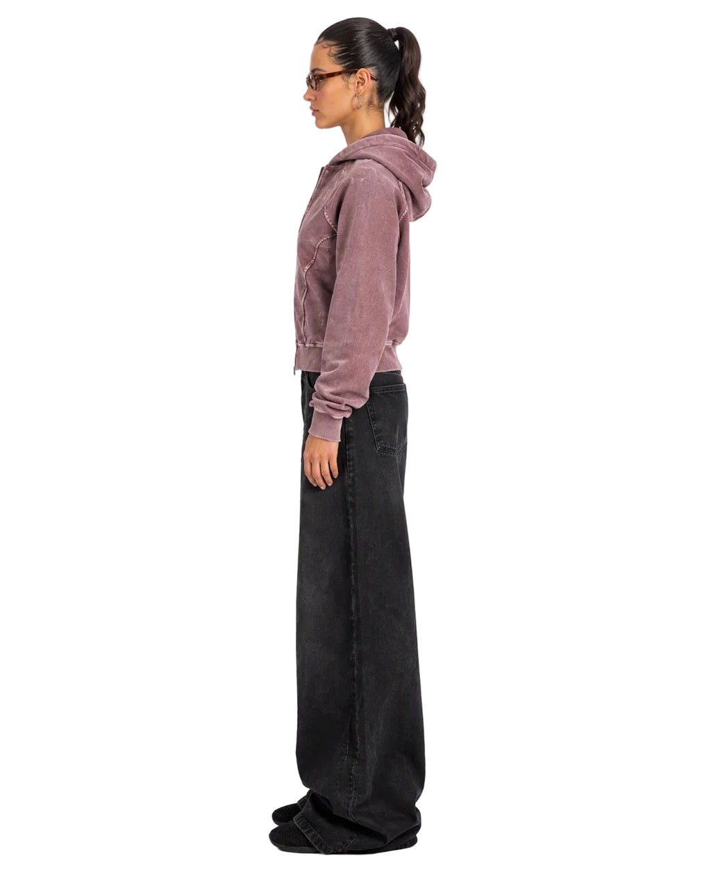 Women’s Cropped Zip-Up Kashmir