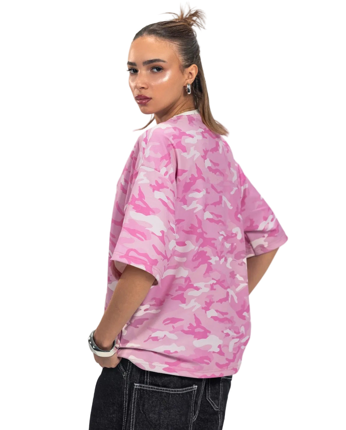 CAMO T-SHIRT ROSE
