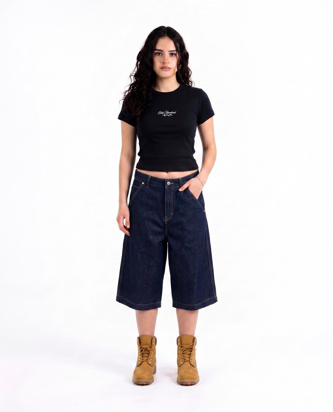 RAW BLUE BLACK JORTS