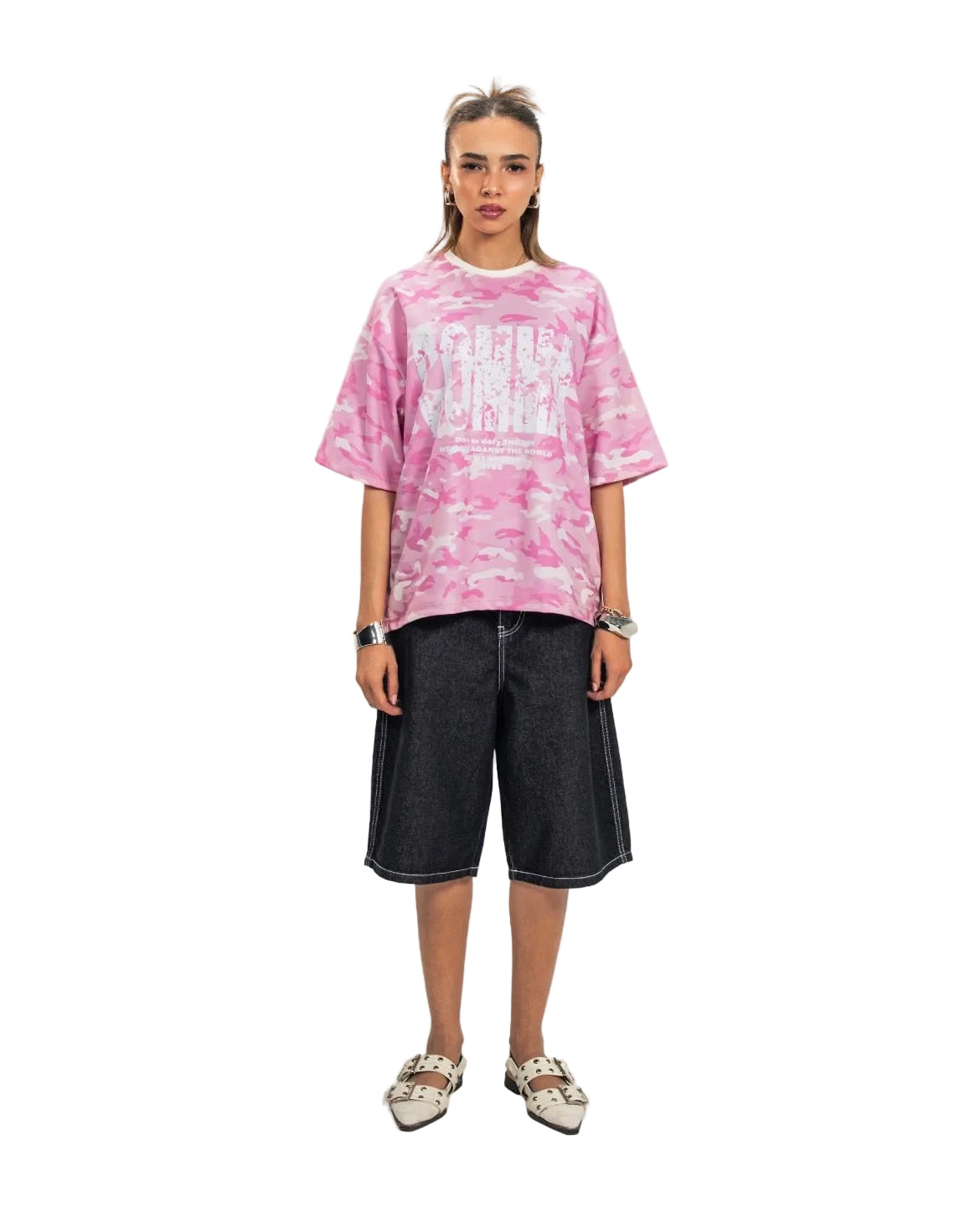 CAMO T-SHIRT ROSE