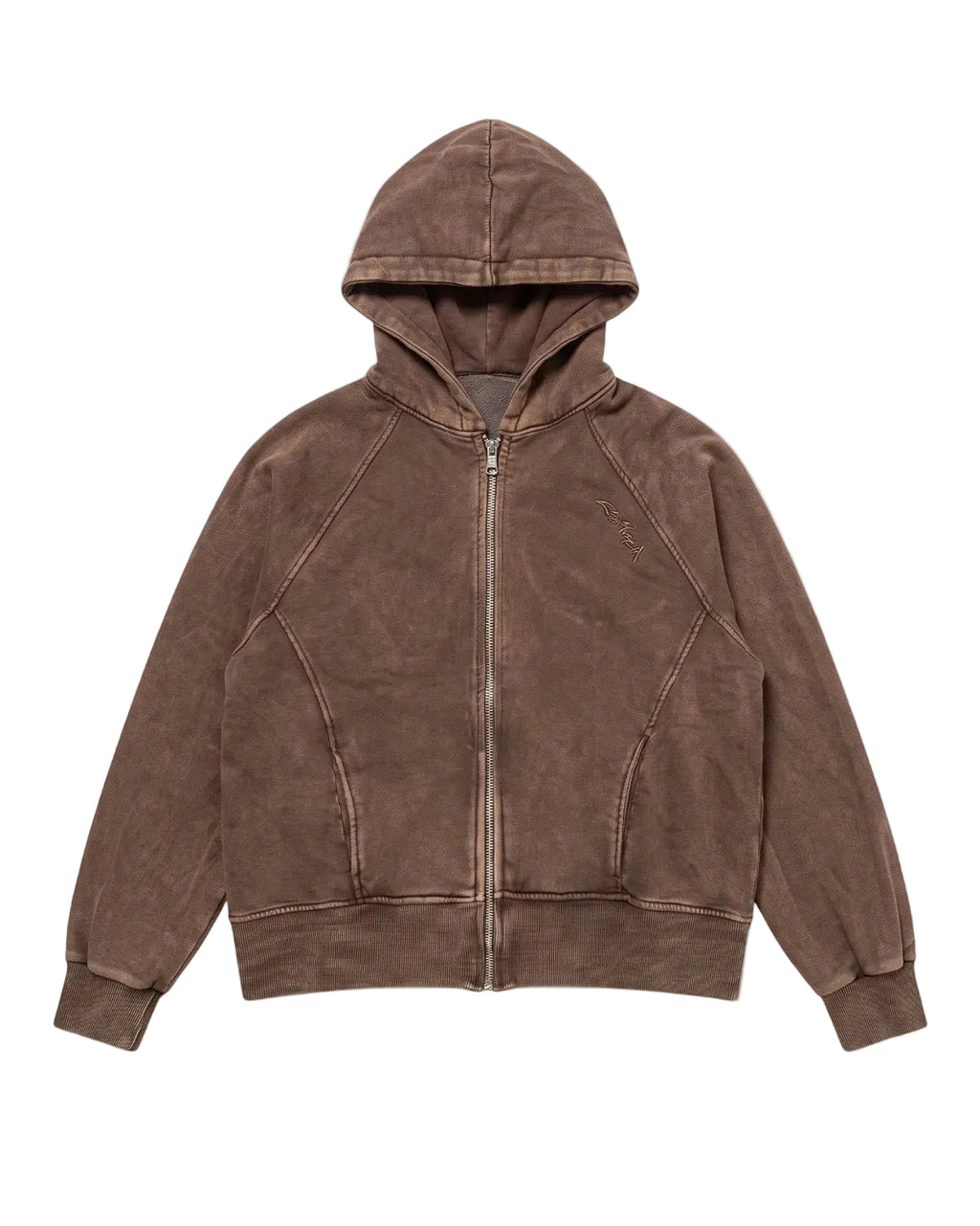 Women’s Cropped Zip-Up Brown