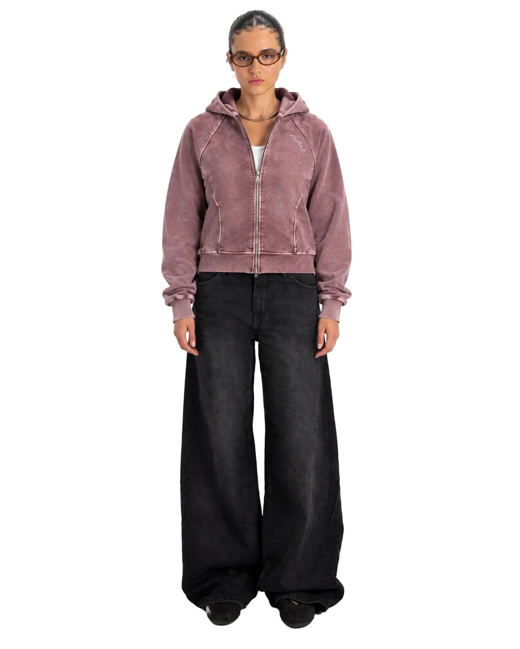 Women’s Cropped Zip-Up Kashmir