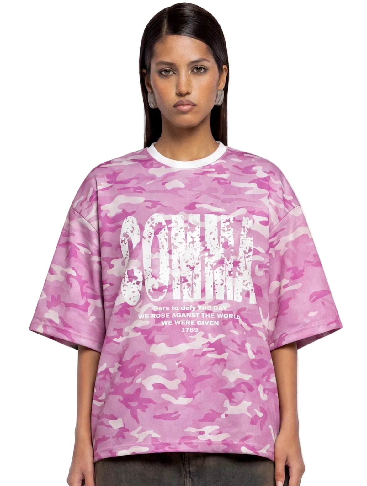 CAMO T-SHIRT ROSE