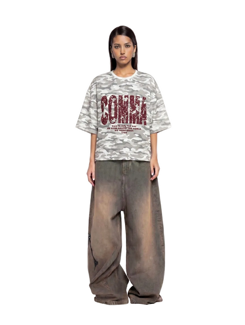 CAMO T-SHIRT GREY