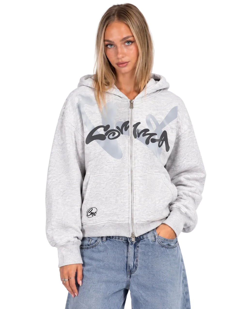 Echo Zip-Up Light Grey
