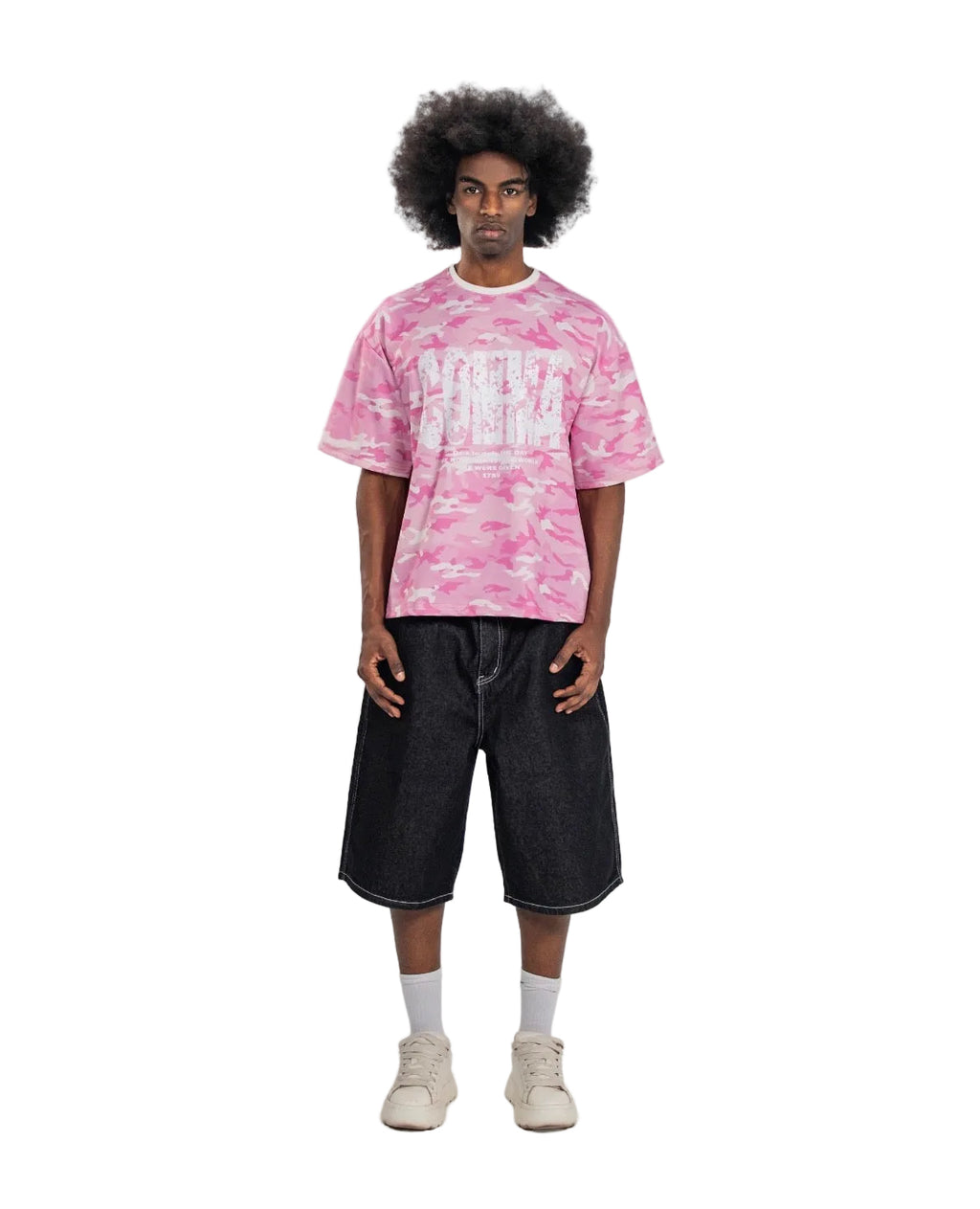 CAMO T-SHIRT ROSE
