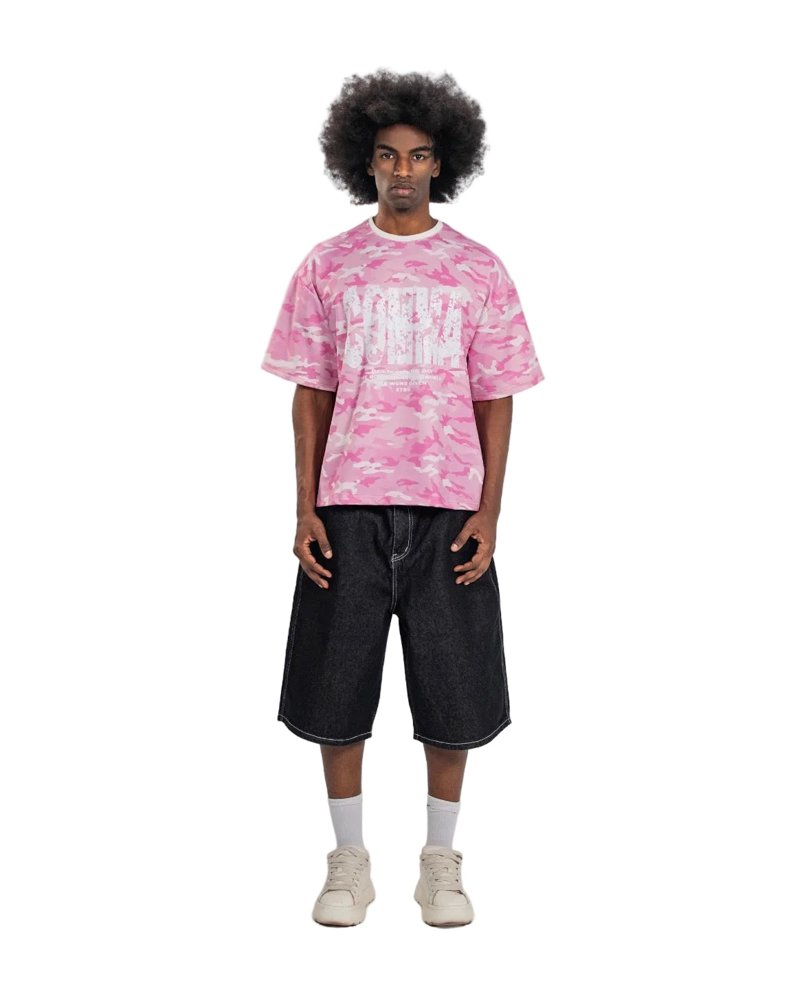 CAMO T-SHIRT ROSE