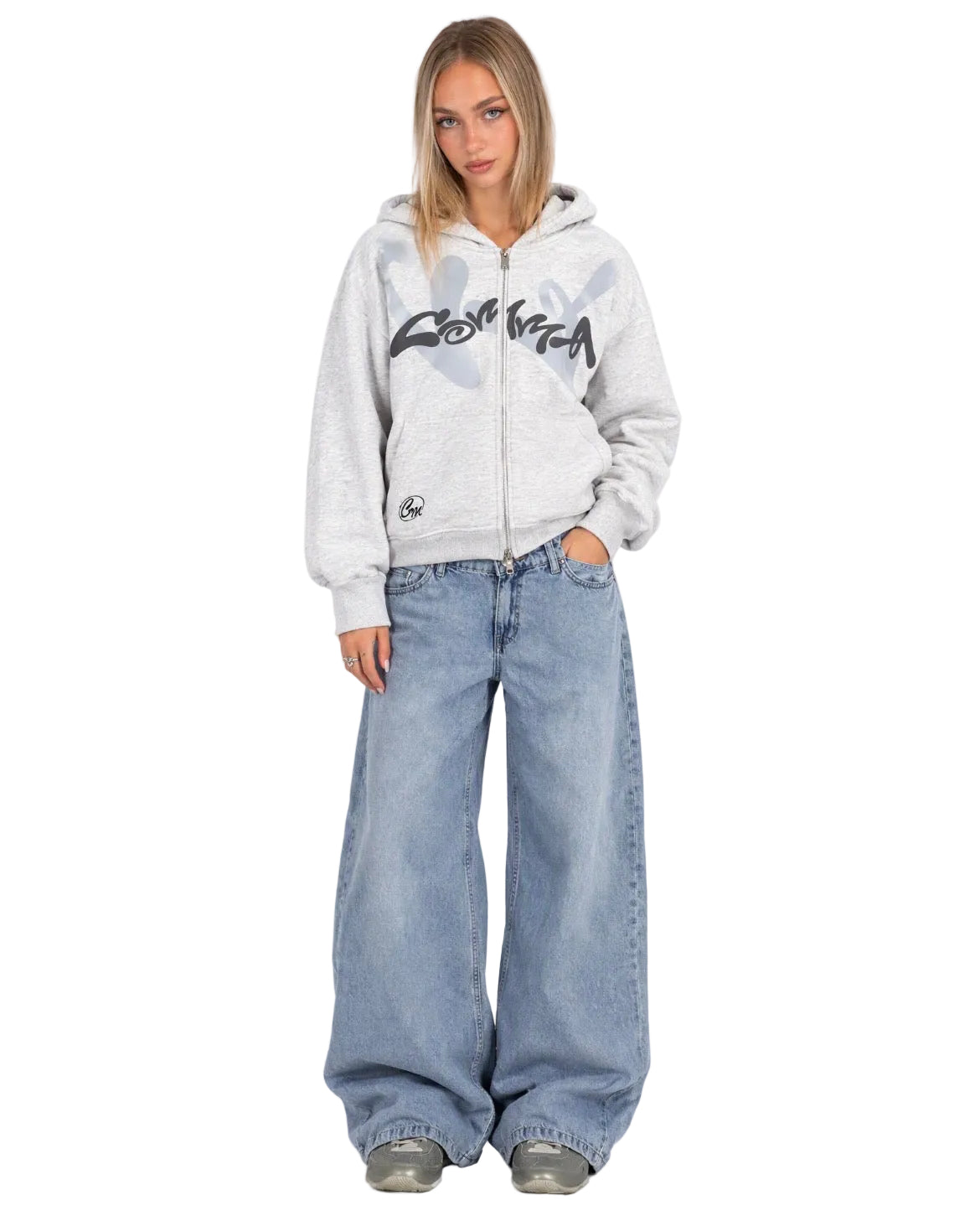 Echo Zip-Up Light Grey