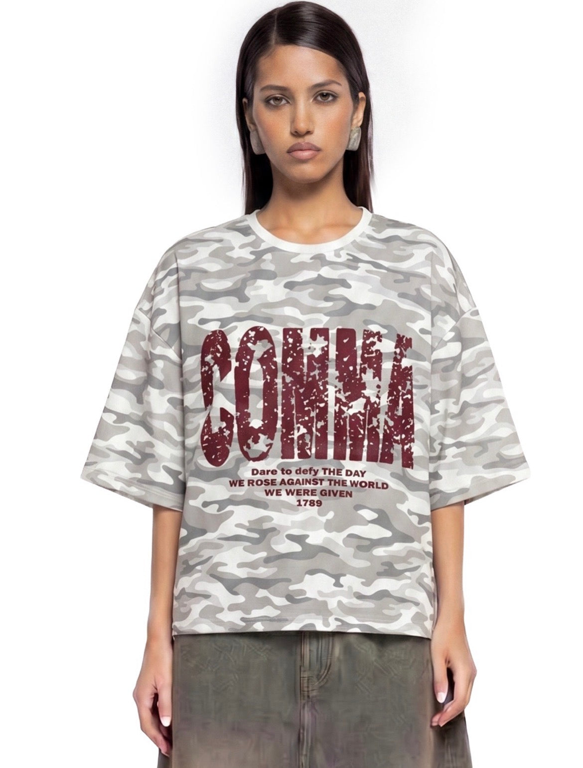 CAMO T-SHIRT GREY